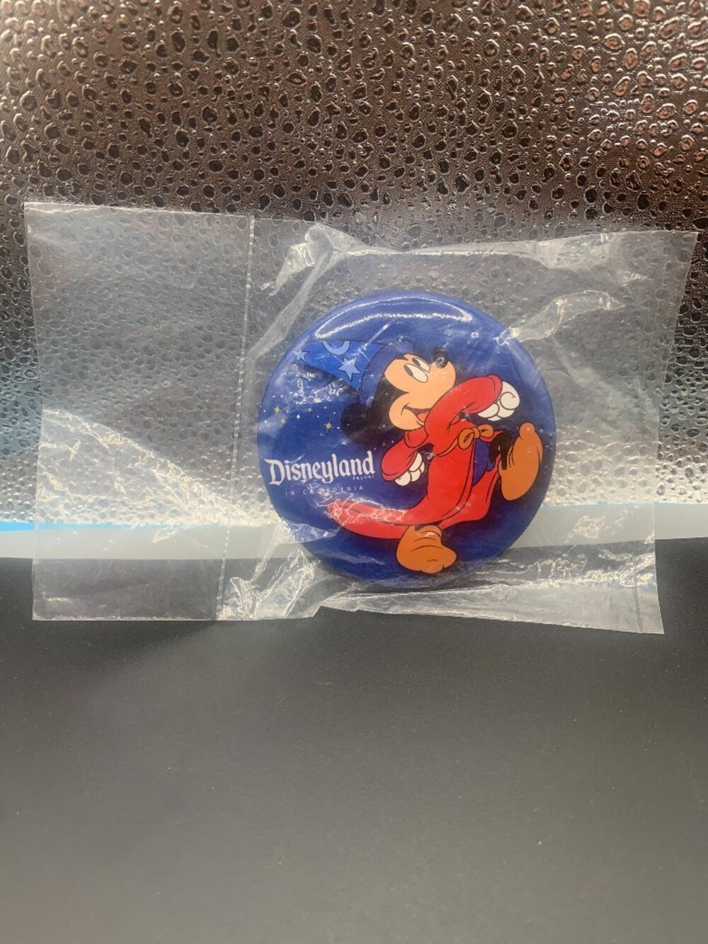 Disneyland Resort Sorcerer Mickey Button NEW IN PACKAGE